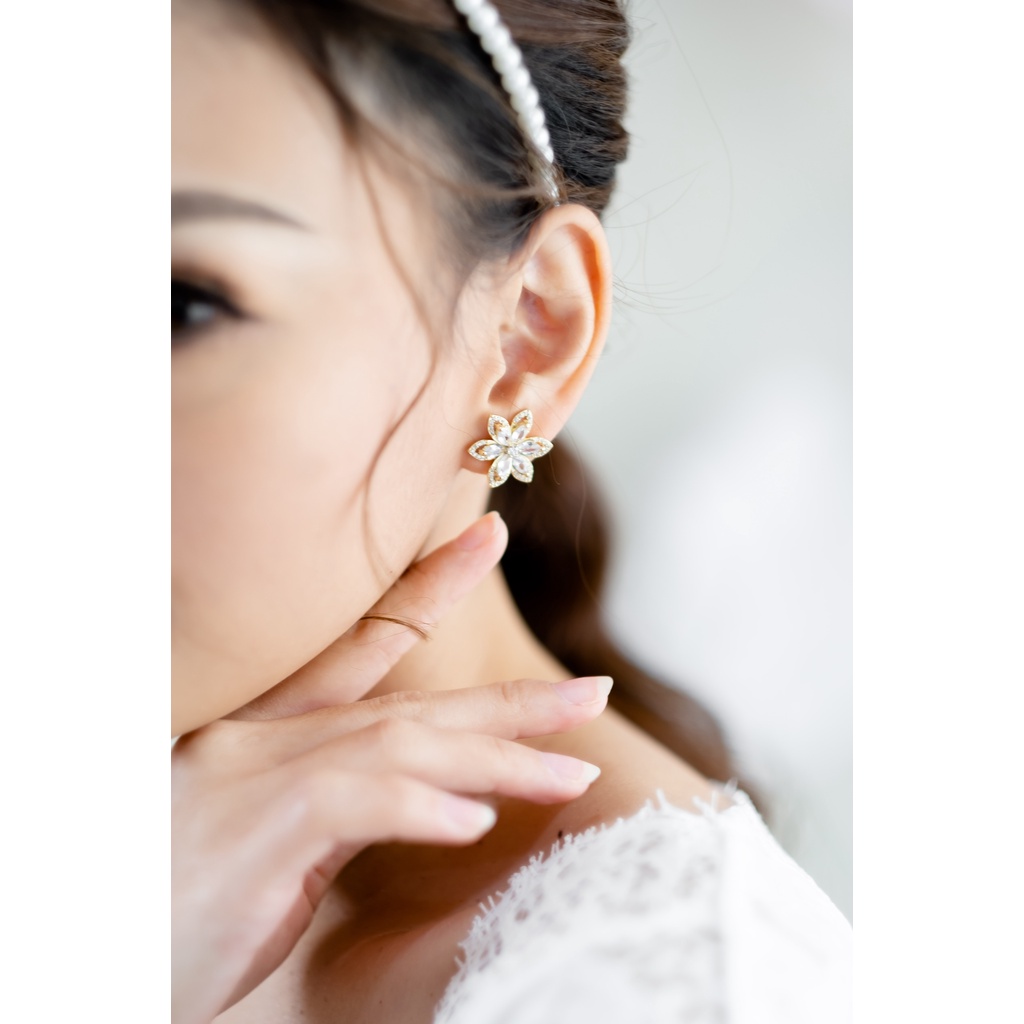 Hexagon Earing - Anting Earing Mutiara Rekomendasi untuk Bride