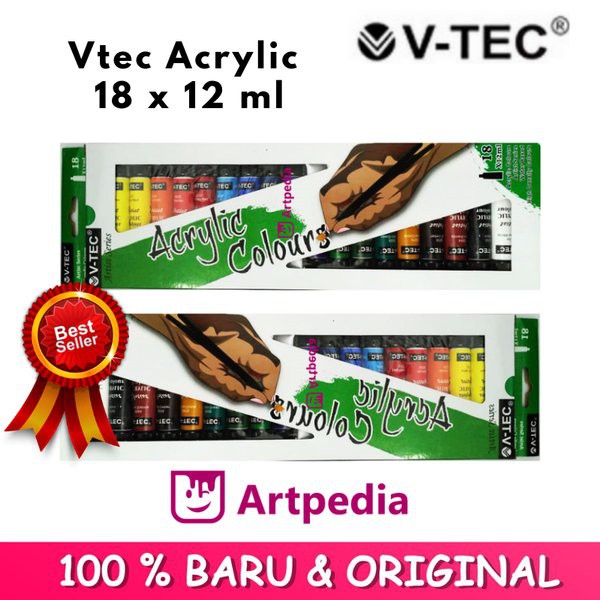 

Unik V-TEC Acrylic Colour Set Type 818 18 x 12ml Murah