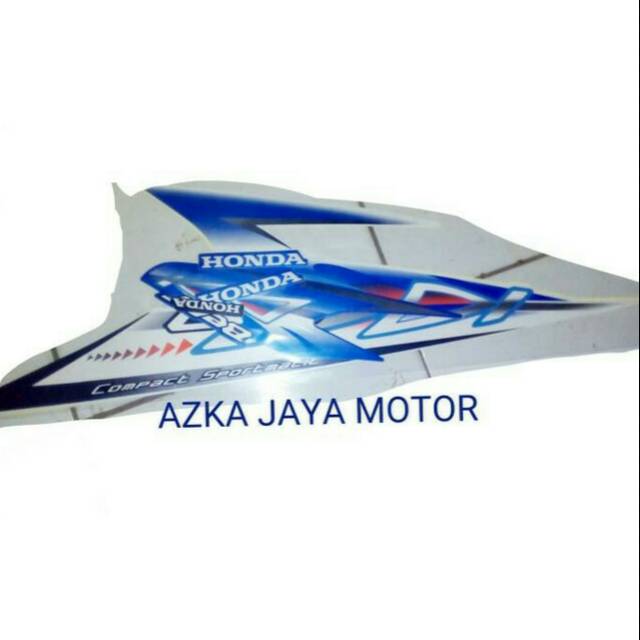 Striping Beat Karbu Biru Putih