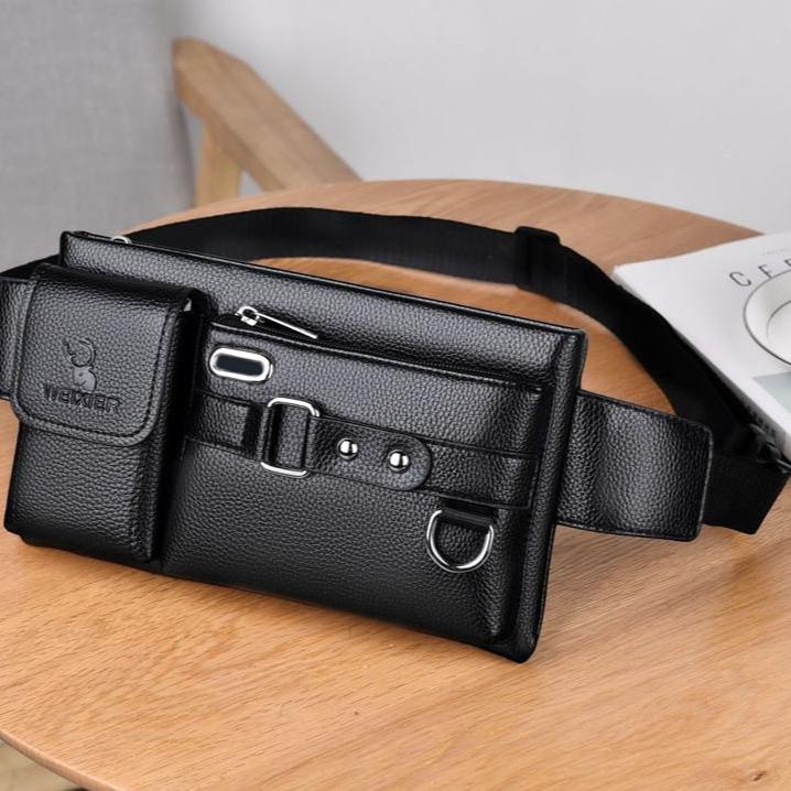 ♖ WEIXIER 8117 Tas Selempang Pria Kulit Anti Air ←