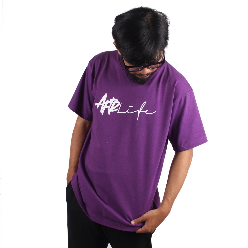 AFTERLIFE - Tshirt Unterschrift Dark Purple | 21047E