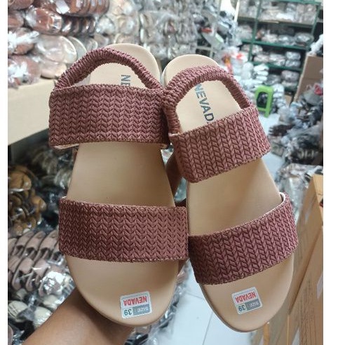 Sandal Cewek Slop Rajut Nevada 02 | Sendal rajut cewek kekinian Korean style slip on Brand Matahari