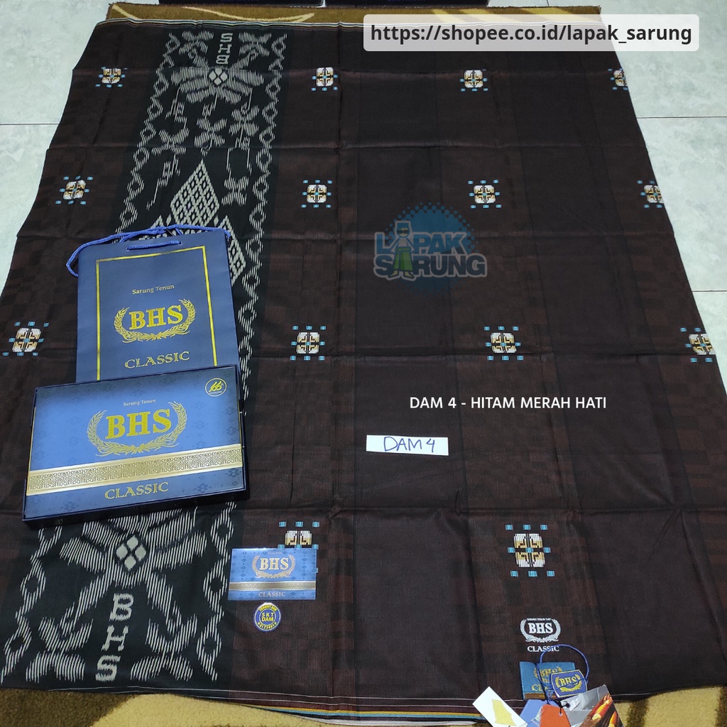 Sarung BHS Classic Gold Songket DAM SKT DAM 04 Hitam Merah