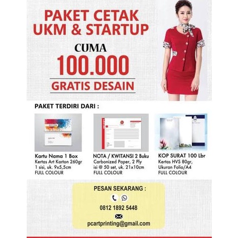 

Cetak Nota Bon dan Kwitansi PAKET HEMAT NOTA - KARTU NAMA- KOP SURAT