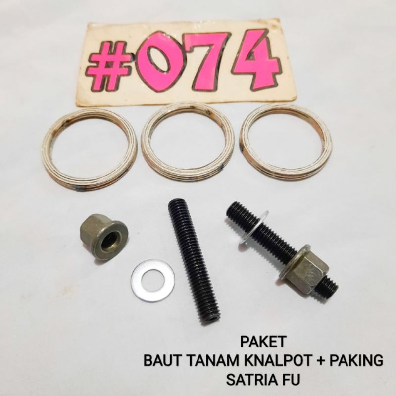 BAUT TANAM KNALPOT SATRIA FU PAKET PAKING KNALPOT SATRIA FU GASKET KNALPOT BAUT PIPA KNALPOT SATRIA 