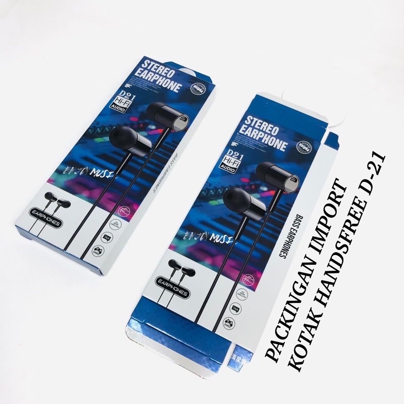 PACKINGAN HF D21 KOTAK HANDSFREE D-21/OPPO R17PRO/VIVO XE680