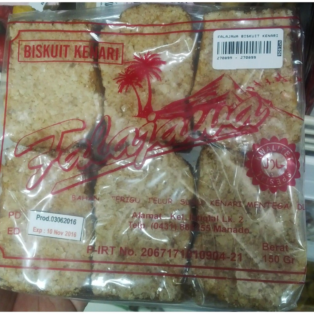 

Falajawa Biskuit /Roti Kenari Kering 150 gr - Ole-Ole / Jajanan / Cemilan / Kue Khas Manado