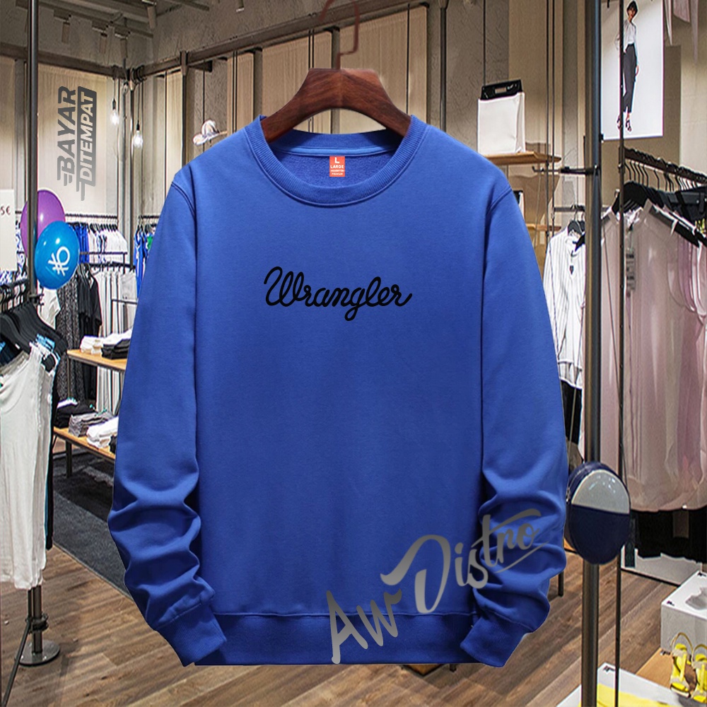 COD Sweater Distro Wrangl3r Black Premium Quality Sweater Tulisan Jaket Kata-Kata Hoodie Sablon