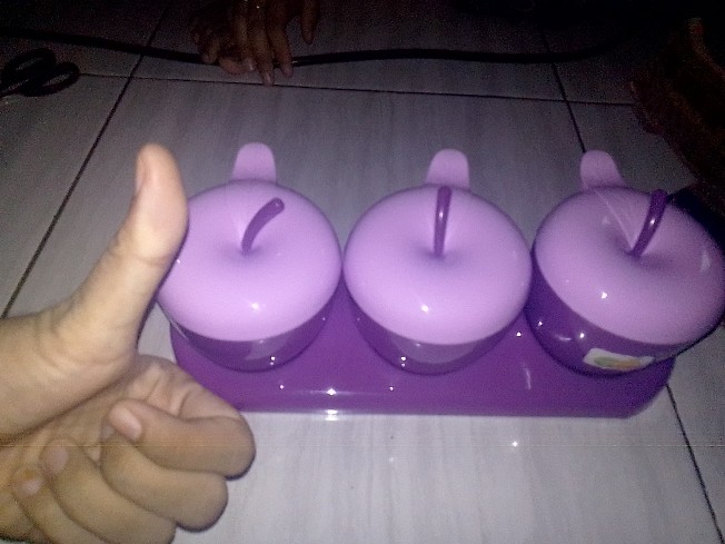 Tempat Bumbu Apel Golden Sunkist Tga 1077 1 Set 3 Pcs + Tatakan