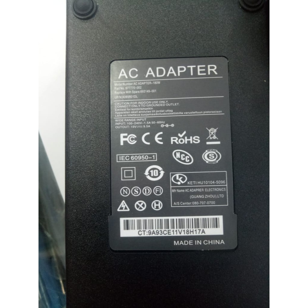 ADAPTOR HP 19V 9.5A PIN JARUM