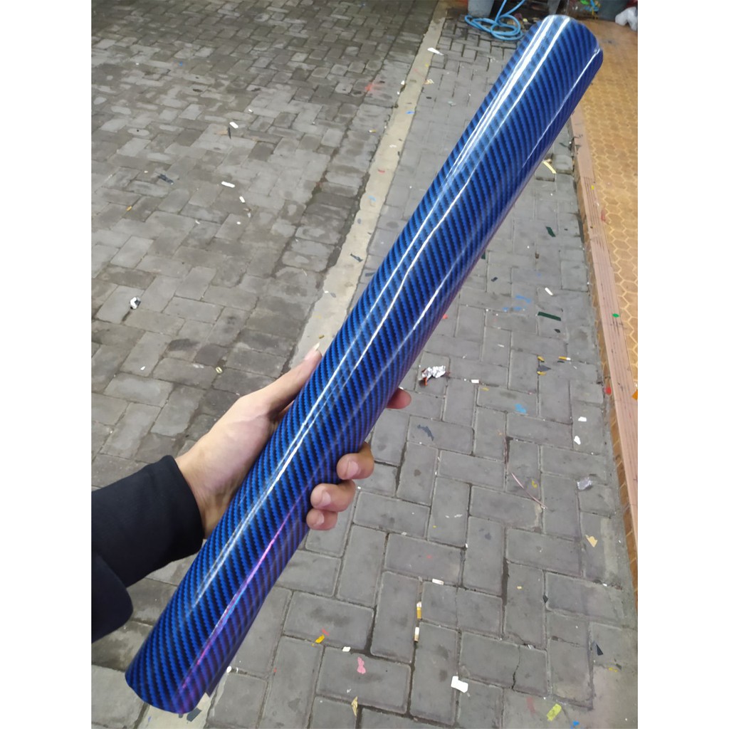 Sticker Carbon 6D Biru Maxdecal