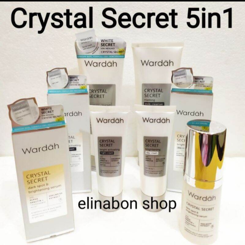 Wardah paket (Crystal Secret) white secret isi 5