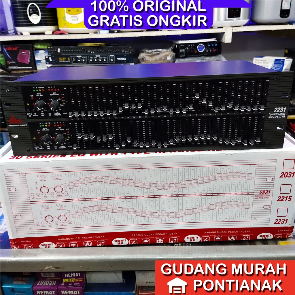 Equalizer DBX 2231 JUMBO besar Penjernih suara Amplifier aqualizer original asli DBX 2231