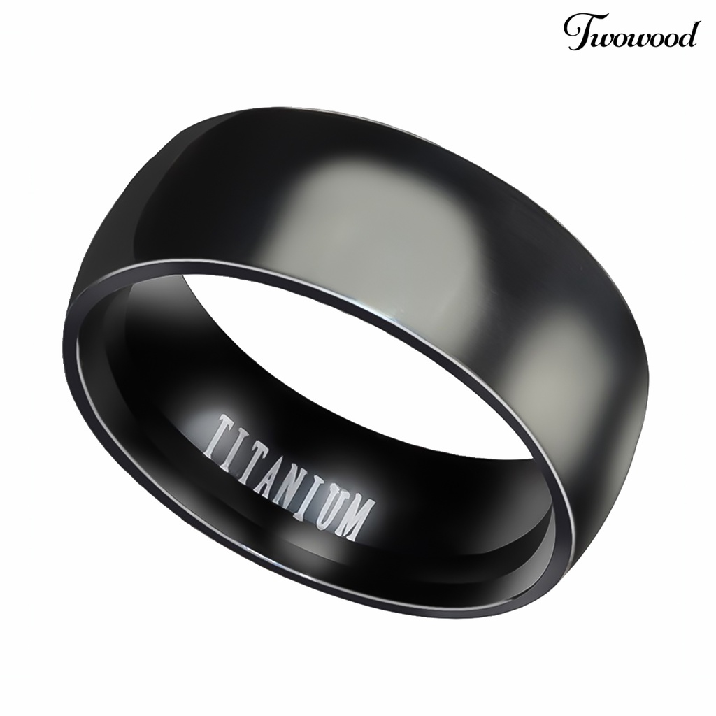 Cincin Bahan Titanium Steel Warna Solid Untuk Pria