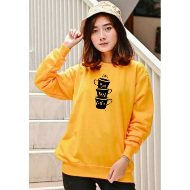 Kaos Lengan Panjang GELAS 3 / Kaos Sweatshirt / Atasan Wanita / Atasan Wanita Lengan Panjang