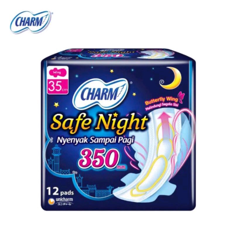 Charm Safe Night Wing 35cm 12 pads