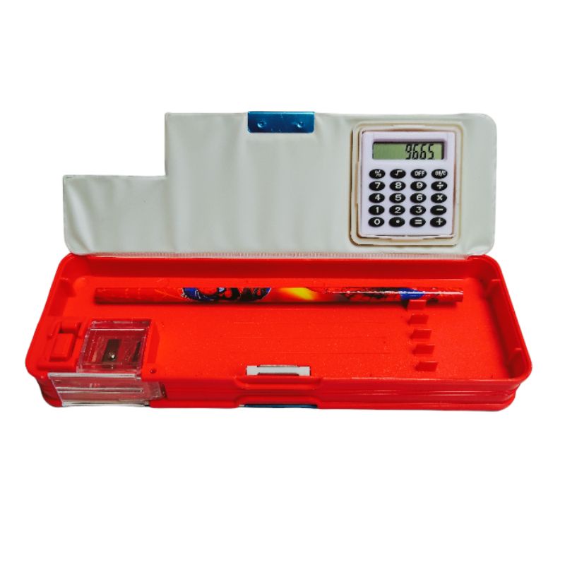 Kotak Pensil Kalkulator Serutan Motif Pony Frozen BTS BT21 Unicorn  Avengers Spiderman-8