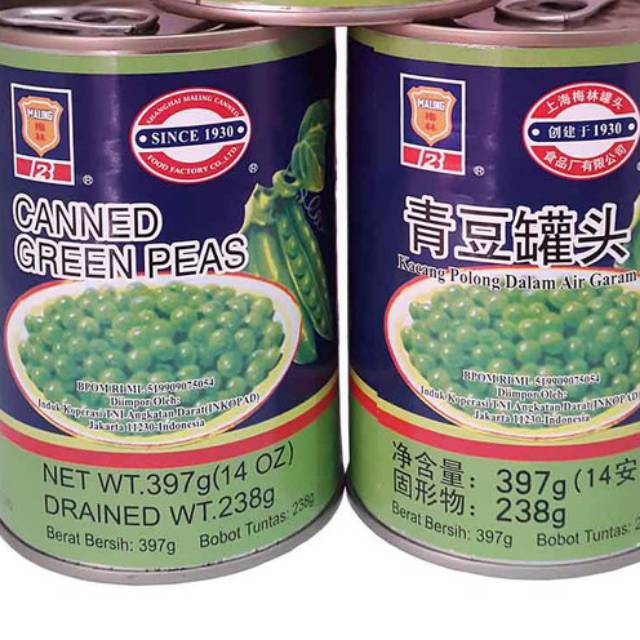 

KACANG POLONG KALENG - GREEN PEAS 397GRAM
