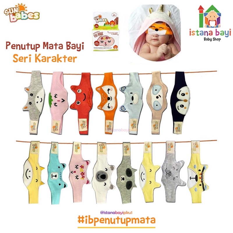 Kacamata Jemur Bayi Sunbabes LIMITED EDITION / Eye mask Protector / Penutup mata bayi