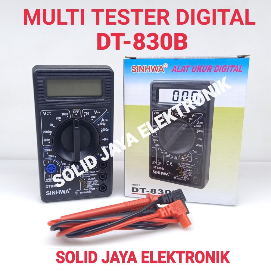 TESTER DIGITAL DT830B MULTI TESTER METER MULTITESTER MINI KECIL DT-830B DT 830 B 830B ALAT UKUR ASLI