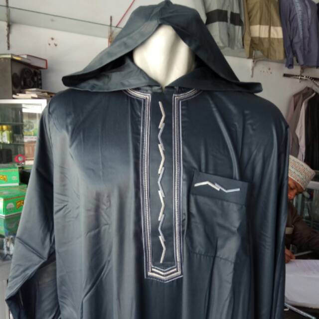 Jubah saudi ALNOOR AL NOOR model kupluk / tutup kepala / hoodie / burnus. / jubah kupluk alnoor