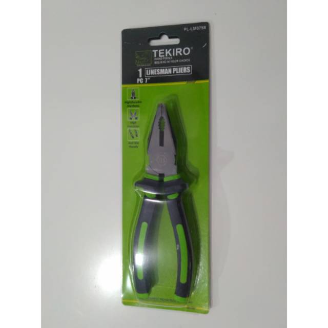 TEKIRO tang kombinasi linesman pliers 7inch ORIGINAL