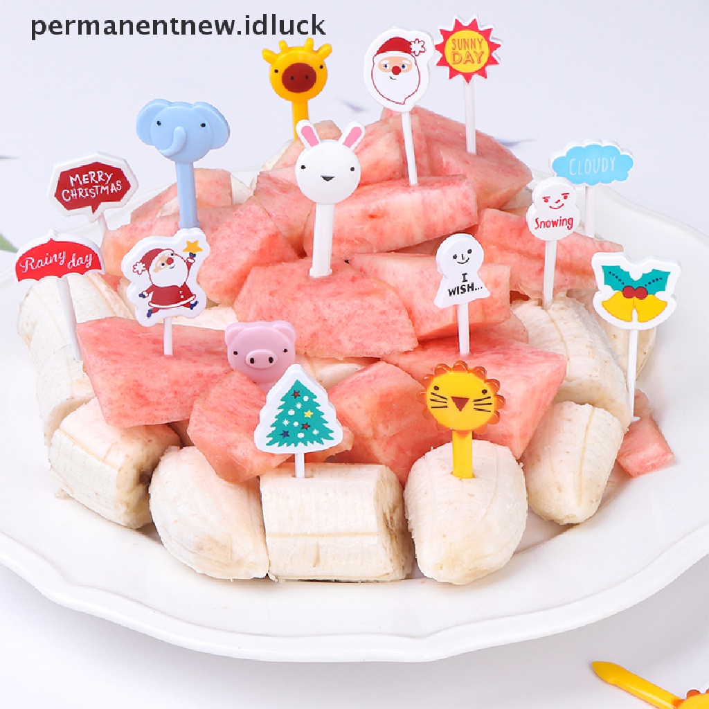 Tusuk Gigi Buah / Kue Bentuk Kartun Hewan Bahan Plastik Food Grade Untuk Anak