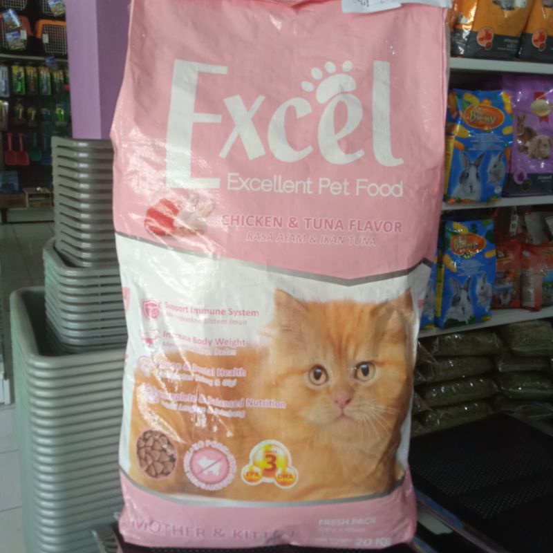 Excel Mother &amp; Kitten 20kg Makanan Kucing Cat food Dry freshpack