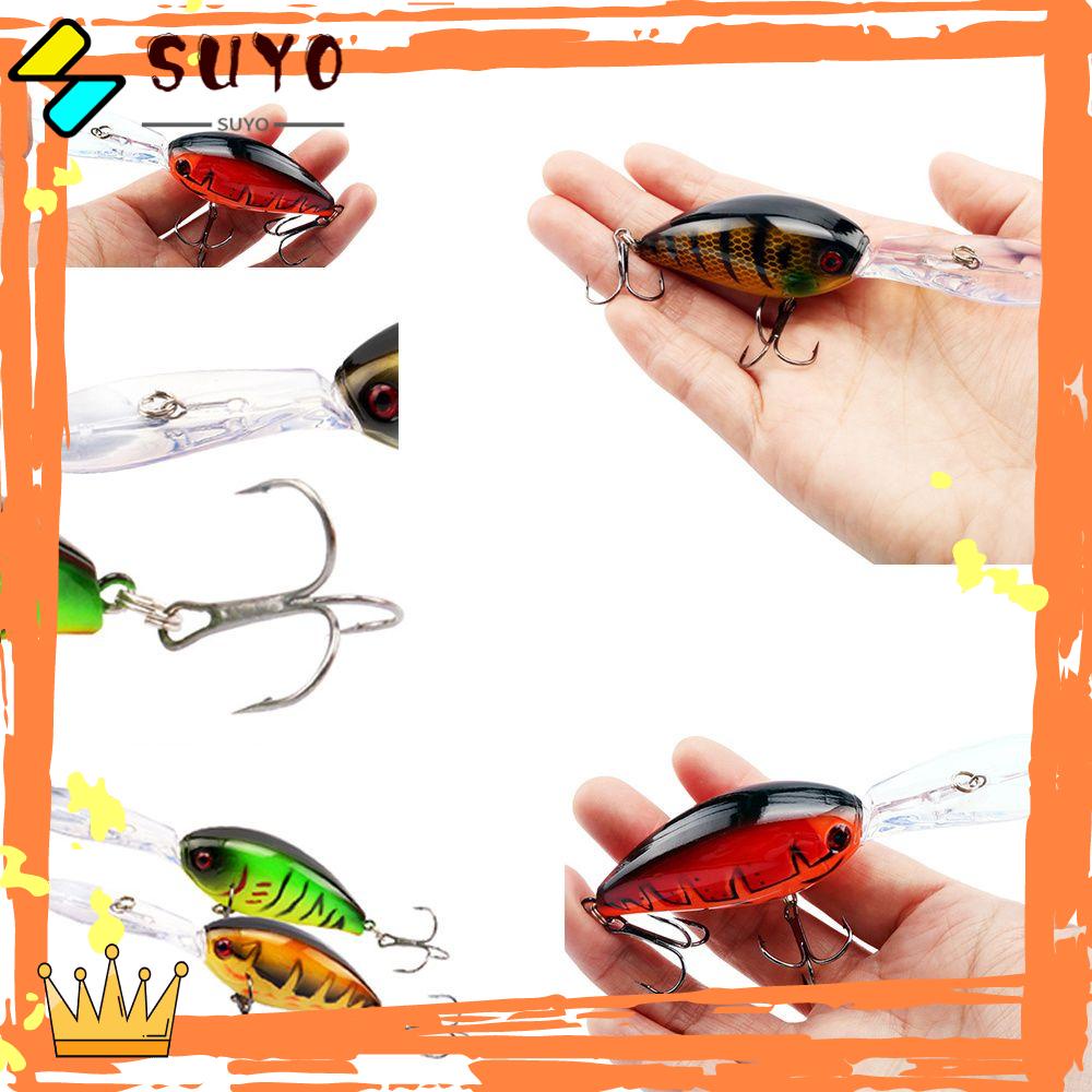 Suyo Fish Eel Umpan Pancing Spinner Tenggelam Bahan Metal Kualitas Tinggi Dengan Kail Panjang