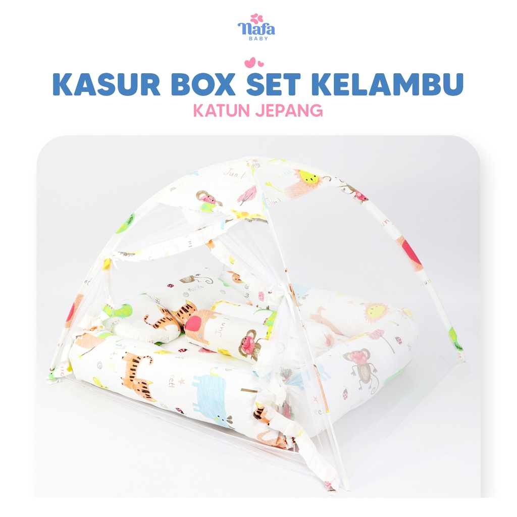 NAFA BABY - Kasur Bayi Box Include Kelambu Tenda Bayi | Perlengkapan Tidur Bayi