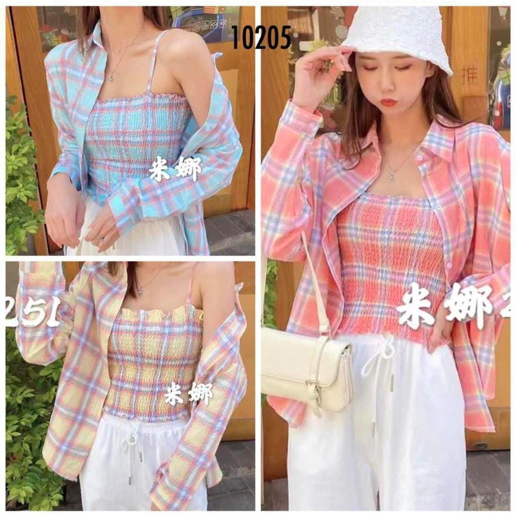 Weijia Fashion Set MAFI 2in1 / Lionaka Set / Set Model Terbaru / Set Wanita Kotak-Kotak / Set Kekini