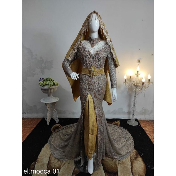 KEBAYA KOTO FULL PAYET MUTIARA/KEBAYA PENGANTIN AKAD