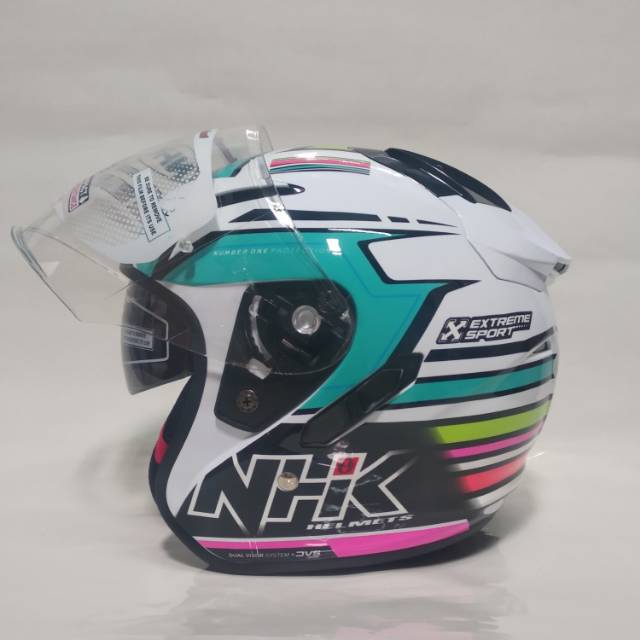HELM NHK R 1 RAINBOW MOTIF WHITE TOSCA