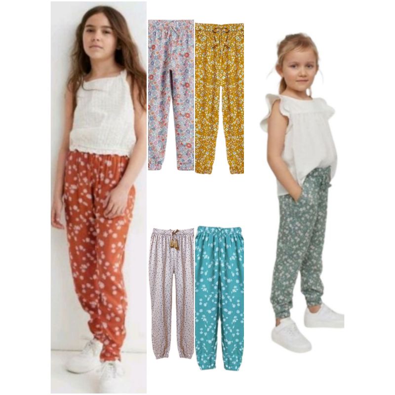 jogger hm rayon girl / jogger anak perempuan