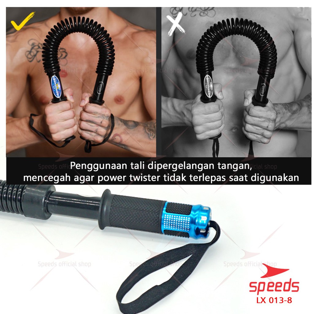 SPEEDS Power Twister 30 Kg Bar Exerciser Power Bender Workout Alat Fitness Olahraga Rumah 013-8-3