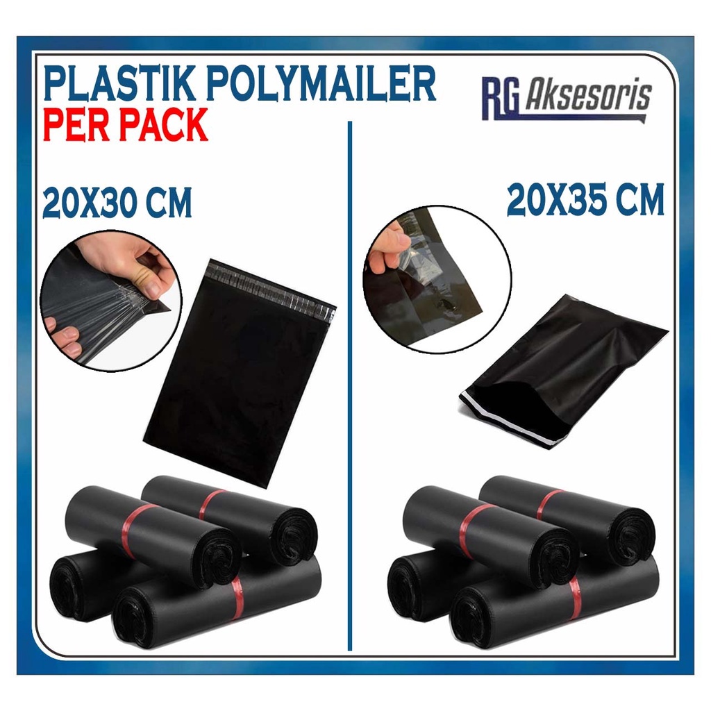 Plastik Packing Polymailer 20 x 30 cm 20x30 cm / KANTONG PLASTIK PACKING HD ONLINE SHOP + LEM POLYMAILER TEBAL PREMIUM 25x35 cm / 25 x 35 cm 1 PACK ISI 100 PCS