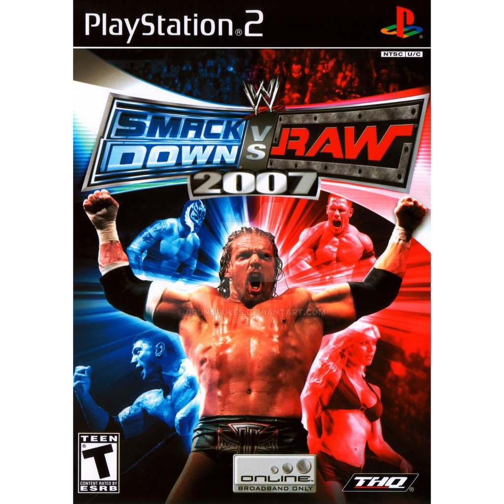 DVD Kaset Game PS2 WWE SmackDown vs. Raw 2007