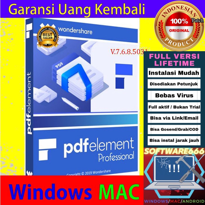 Jual software convert pdf ke tipe lain wondershare pdfelement