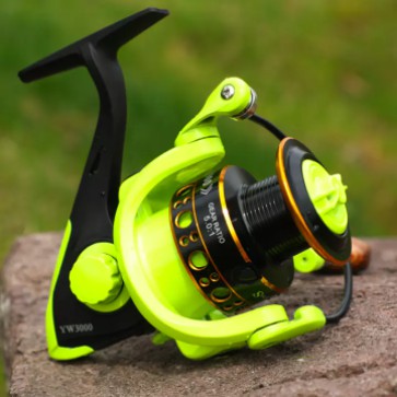 Reel Yumoshi 12 BB Spool Besi Stabilo Hijau dan Pink drag max 8 kg murah