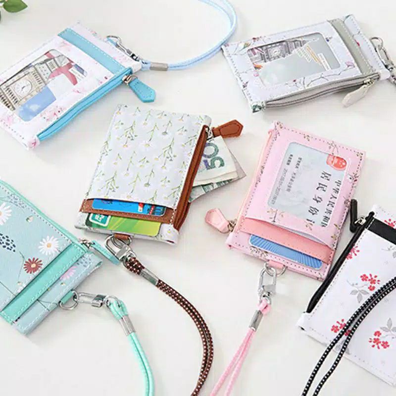 Name Tag Holder, ID Card Holder Lanyard Bunga