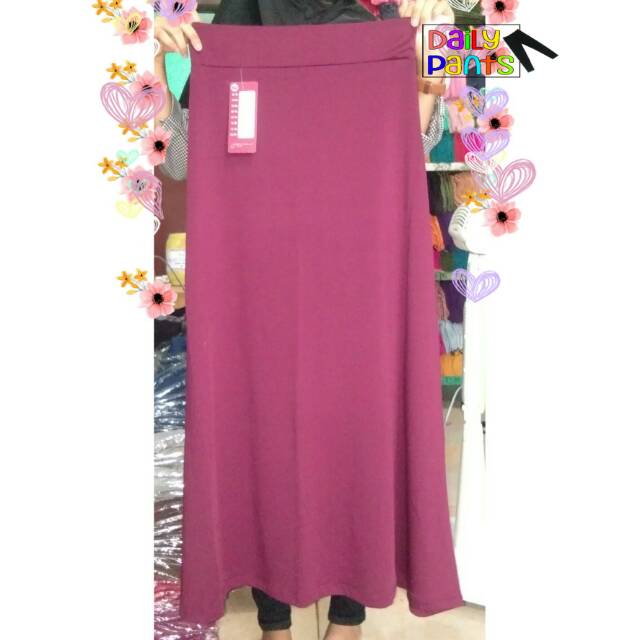 Rok Spandex Jersey Premium / Rok Spandek Warna Lengkap