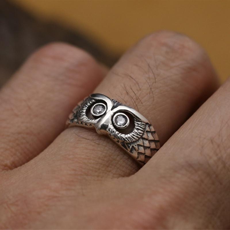 Cincin Sterling Silver 925 Model Burung Hantu Untuk Wanita Jza0104