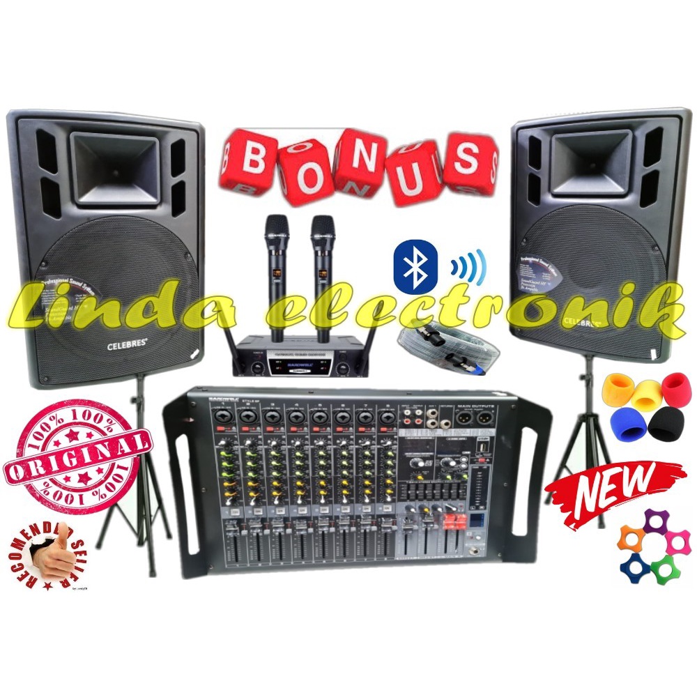 paket sound system celebress RCF 15'' hardwell number1 hardwell style8