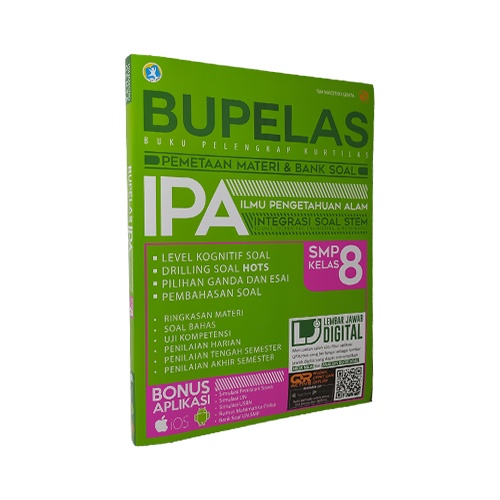 BUKU IPA KELAS 8 SMP - BUPELAS PEMETAAN MATERI & BANK SOAL IPA SMP KELAS 8 - BUKU IPA SMP KELAS 8 - 