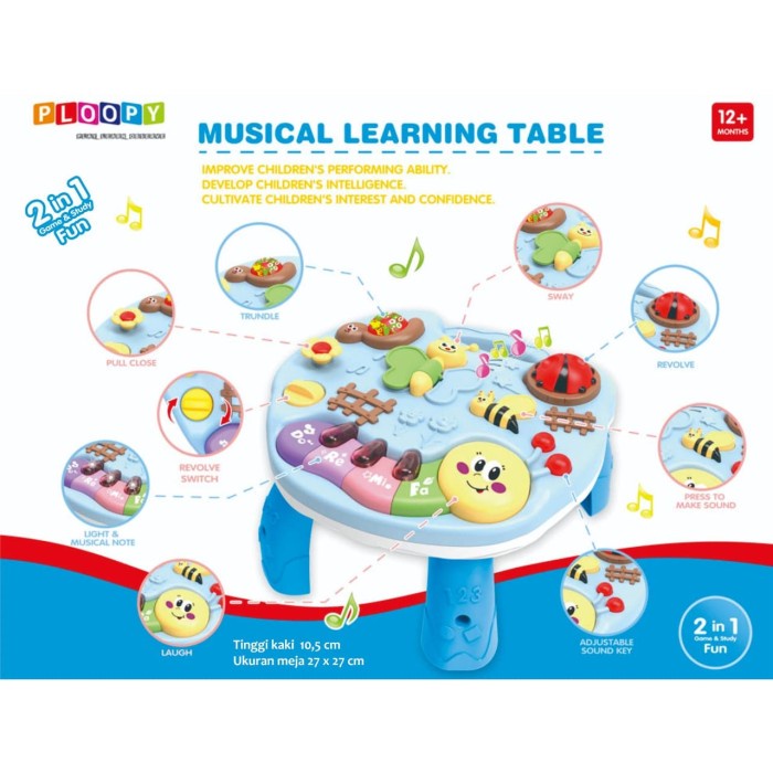 PLOOPY MUSICAL LEARNING TABLE / MAINAN ANAK