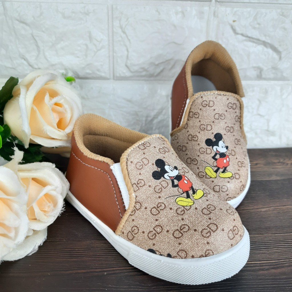 [TAMAN SEPATUKU] SEPATU TRENDY MURAH MICKEY MOUSE LUCU SLIP ON 1 2 3 4 5 6 TAHUN DAX05