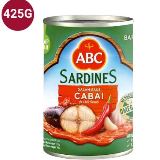 ABC Sarden Saus Cabai 425gram / ABC SARDINES 425gr. ABC SARDEN SAUS CABAI 425 GR. ABC SARDEN TOMAT