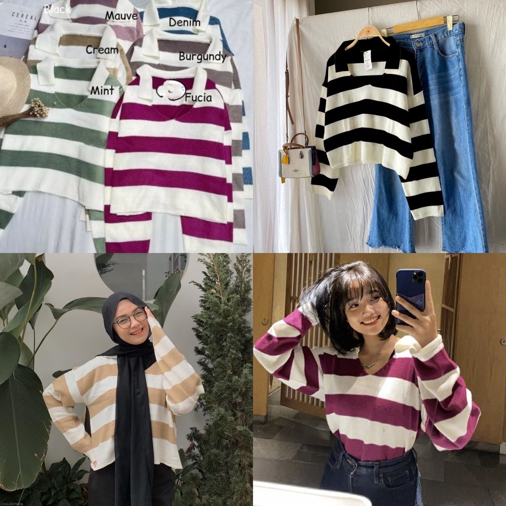 (DISKON TERMURAH) Rajut Sydney Fuji Knit Sweater / sweater kekinian