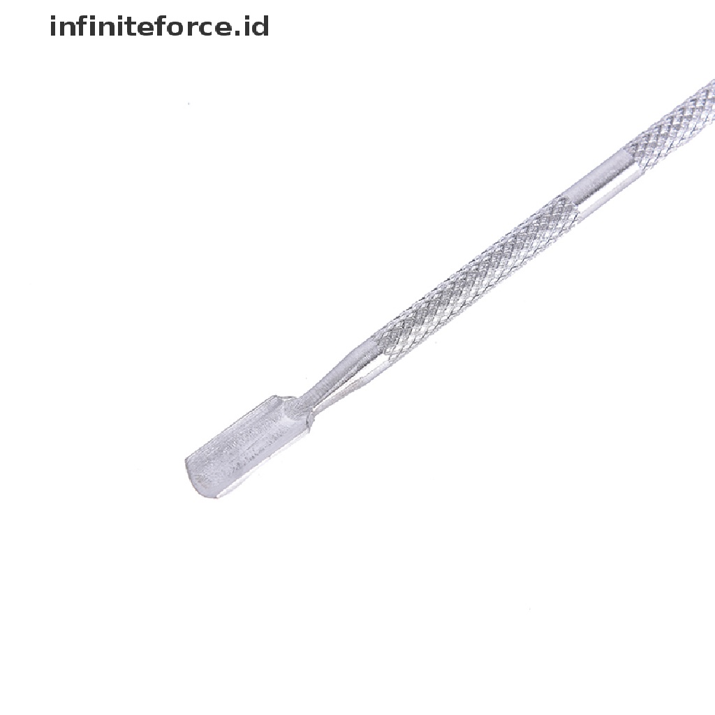 Infiniteforce.id Alat Pendorong Kutikula Bahan Stainless steel Untuk Manicure / Pedicure