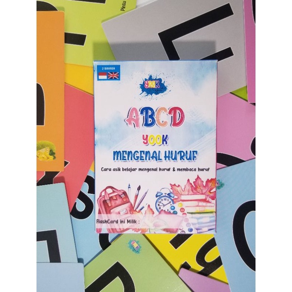 

Flash Card Yook Mengenal huruf abjad isi 26 lembar kartu / mainan edukasi